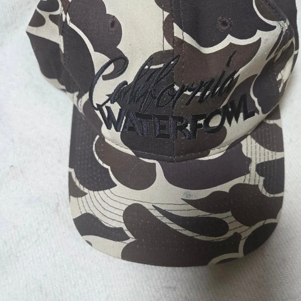 Vintage California Waterfowl‎ Camouflage Camo Snapback Hat Association cap - Picture 4 of 5